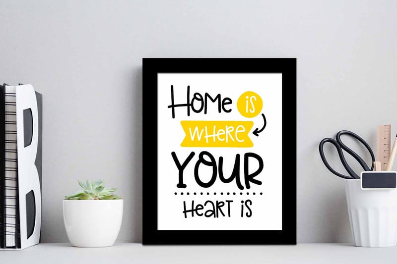 Tavla Sayings Med Ram Flerfärgad 23,5X28,5 - 23,5x28,5 cm - Inredning - Tavlor & posters - Canvastavla