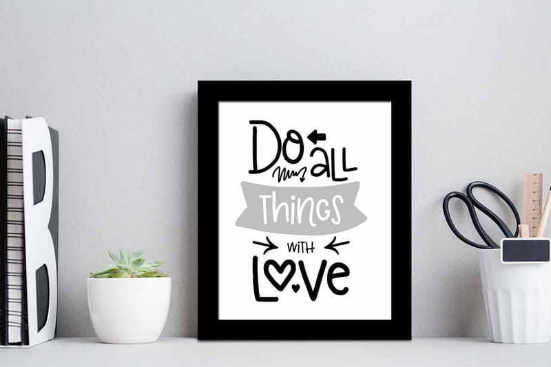 Tavla Sayings Med Ram Flerfärgad 23,5X28,5 - 23,5x28,5 cm - Inredning - Tavlor & posters - Canvastavla