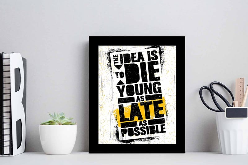 Tavla Sayings Med Ram Flerfärgad 23,5X28,5 - 23,5x28,5 cm - Inredning - Tavlor & posters - Canvastavla
