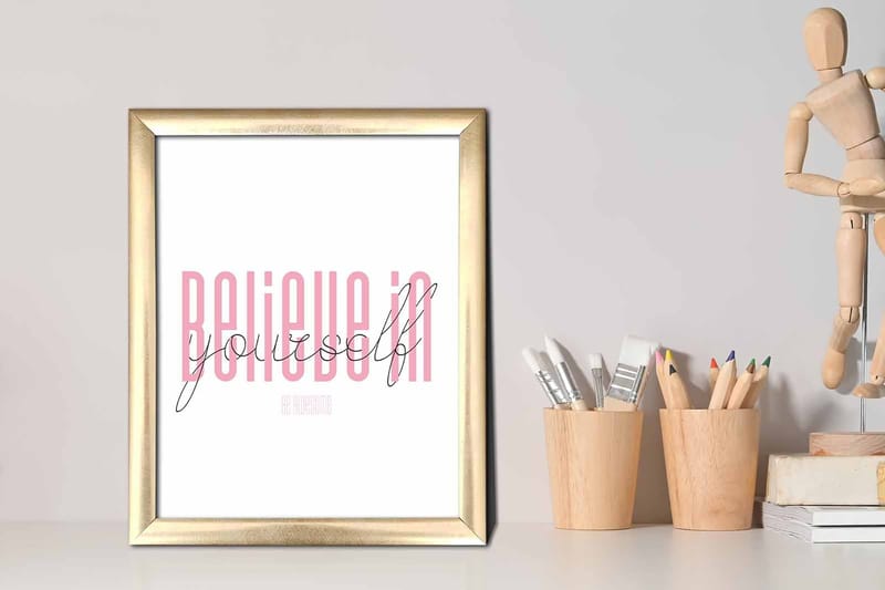 Tavla Sayings Med Ram Flerfärgad 23,5X28,5 - 23,5x28,5 cm - Inredning - Tavlor & posters - Canvastavla