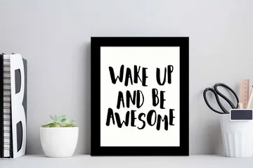 Tavla Sayings med Ram Flerfärgad - 23,5x28,5 cm - Inredning - Tavlor & posters - Canvastavla