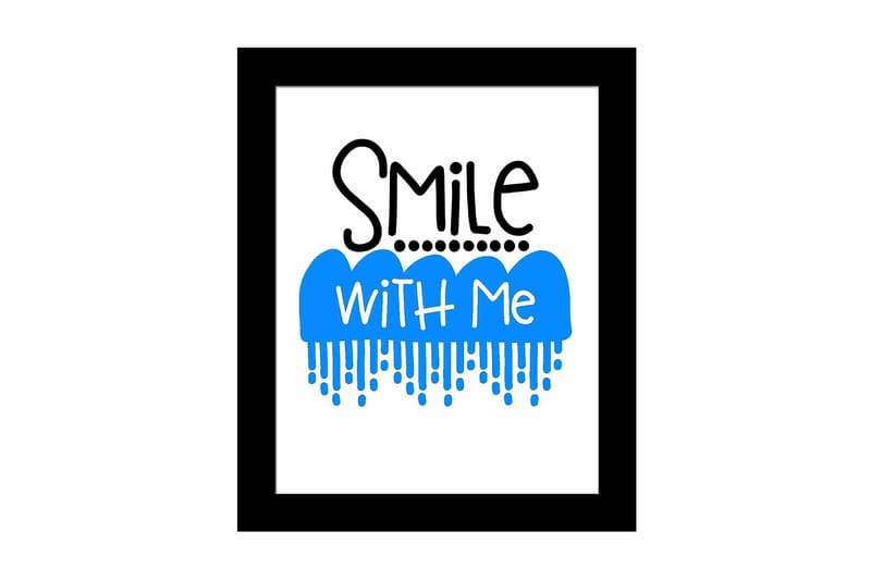 Tavla Sayings med Ram Flerfärgad, 23,5x28,5 cm