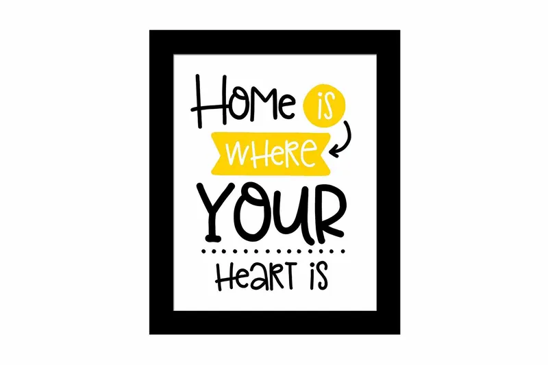 Tavla Sayings med Ram Flerfärgad, 23,5x28,5 cm