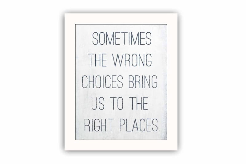 Tavla Sayings med Ram Flerfärgad, 23,5x28,5 cm