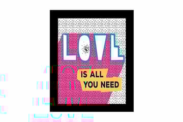 Tavla Sayings med Ram Flerfärgad - 23,5x28,5 cm - Inredning - Tavlor & posters - Canvastavla