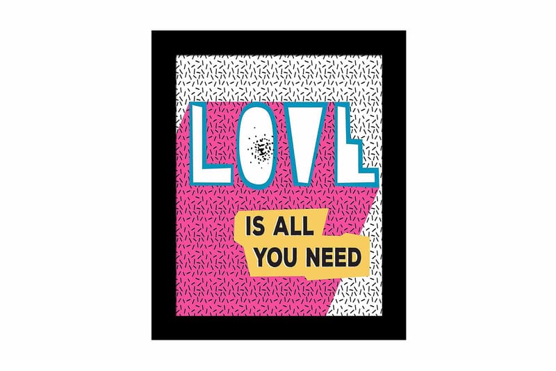 Tavla Sayings med Ram Flerfärgad, 23,5x28,5 cm