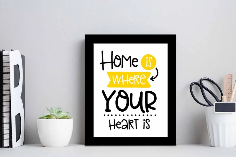 Tavla Sayings med Ram Flerfärgad - 23,5x28,5 cm - Inredning - Tavlor & posters - Canvastavla