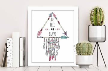 Tavla Sayings med Ram Flerfärgad - 23,5x28,5 cm - Inredning - Tavlor & posters - Canvastavla