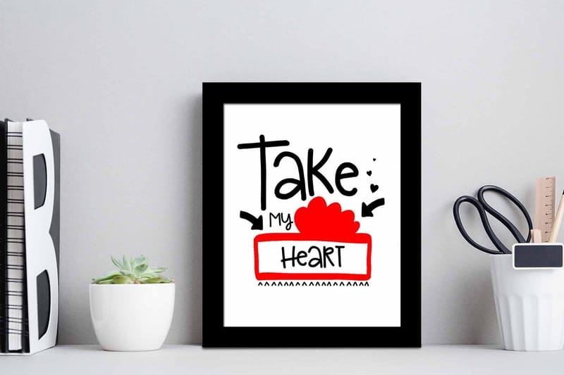 Tavla Sayings med Ram Flerfärgad - 23,5x28,5 cm - Inredning - Tavlor & posters - Canvastavla