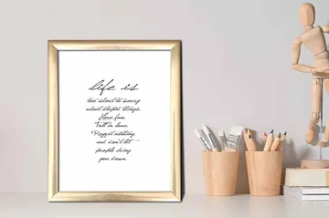 Tavla Sayings med Ram Flerfärgad - 23,5x28,5 cm - Inredning - Tavlor & posters - Canvastavla