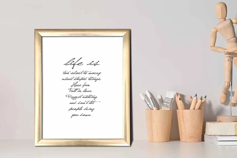 Tavla Sayings med Ram Flerfärgad - 23,5x28,5 cm - Inredning - Tavlor & posters - Canvastavla