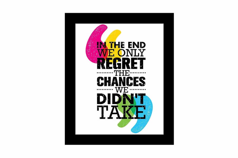 Tavla Sayings med Ram Flerfärgad - 23,5x28,5 cm - Inredning - Tavlor & posters - Canvastavla