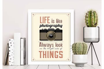 Tavla Sayings med Ram Flerfärgad - 23,5x28,5 cm - Inredning - Tavlor & posters - Canvastavla