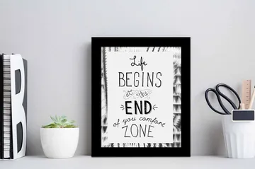 Tavla Sayings med Ram Flerfärgad - 23,5x28,5 cm - Inredning - Tavlor & posters - Canvastavla