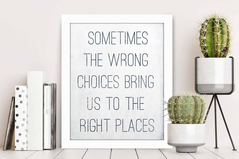 Tavla Sayings med Ram Flerfärgad - 23,5x28,5 cm - Inredning - Tavlor & posters - Canvastavla