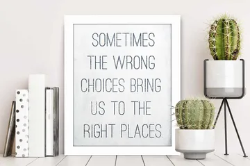 Tavla Sayings med Ram Flerfärgad - 23,5x28,5 cm - Inredning - Tavlor & posters - Canvastavla