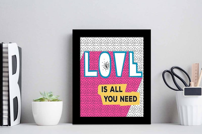 Tavla Sayings med Ram Flerfärgad - 23,5x28,5 cm - Inredning - Tavlor & posters - Canvastavla