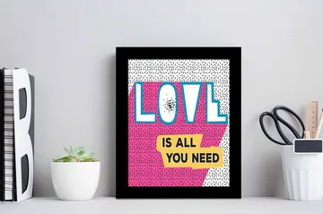 Tavla Sayings med Ram Flerfärgad - 23,5x28,5 cm - Inredning - Tavlor & posters - Canvastavla