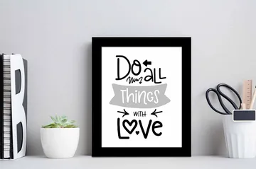 Tavla Sayings med Ram Flerfärgad - 23,5x28,5 cm - Inredning - Tavlor & posters - Canvastavla