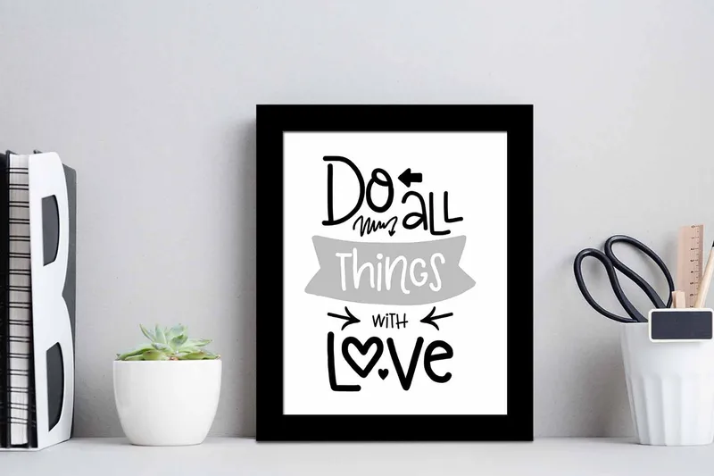 Tavla Sayings med Ram Flerfärgad - 23,5x28,5 cm - Inredning - Tavlor & posters - Canvastavla