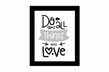 Tavla Sayings med Ram Flerfärgad - 23,5x28,5 cm - Inredning - Tavlor & posters - Canvastavla