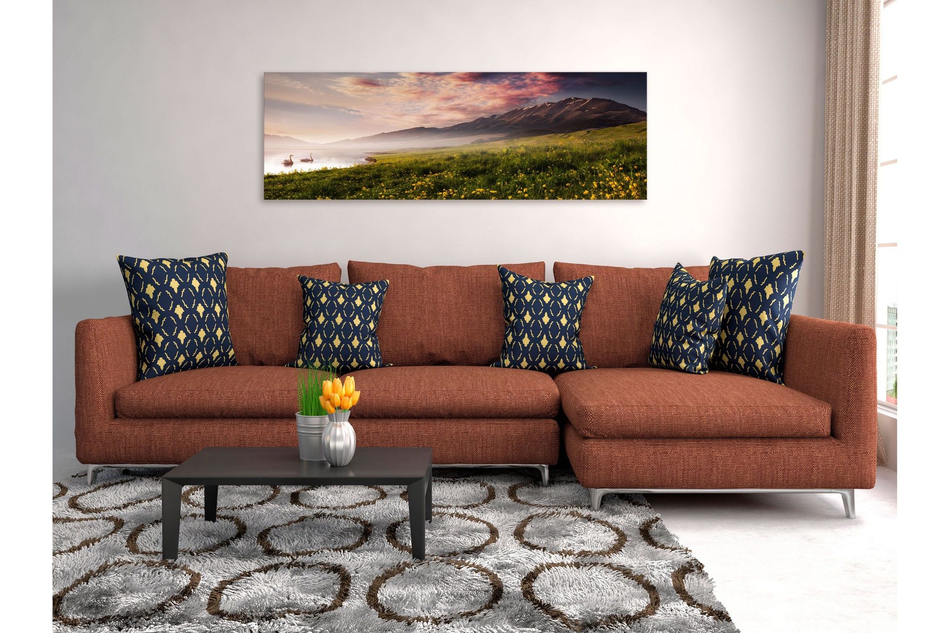 Tavla Sayram Lake (1 Part) Narrow 150x50 -