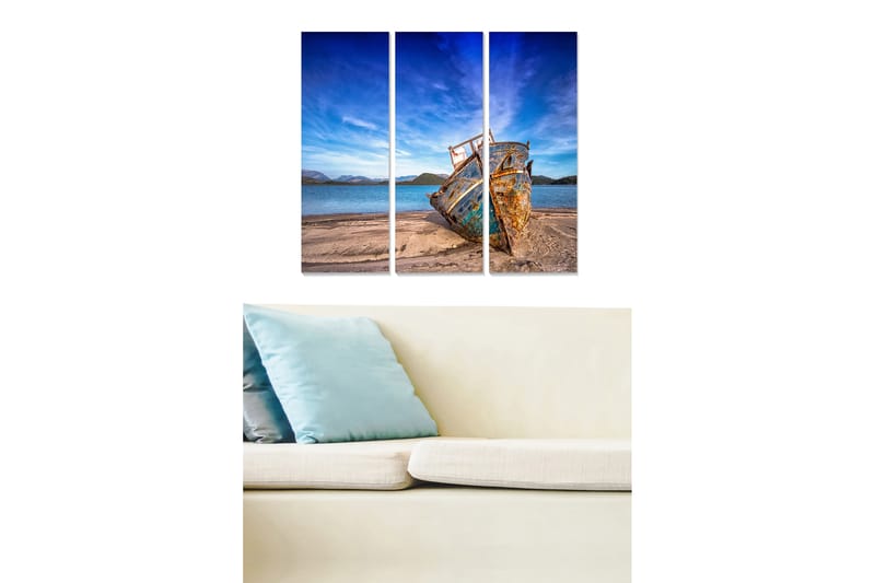 Tavla Scenic 3-Pack Flerfärgad 20X50 - 20x50 cm - Canvastavla