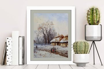 Tavla Scenic med Ram Flerfärgad - 23,5x28,5 cm - Inredning - Tavlor & posters - Canvastavla