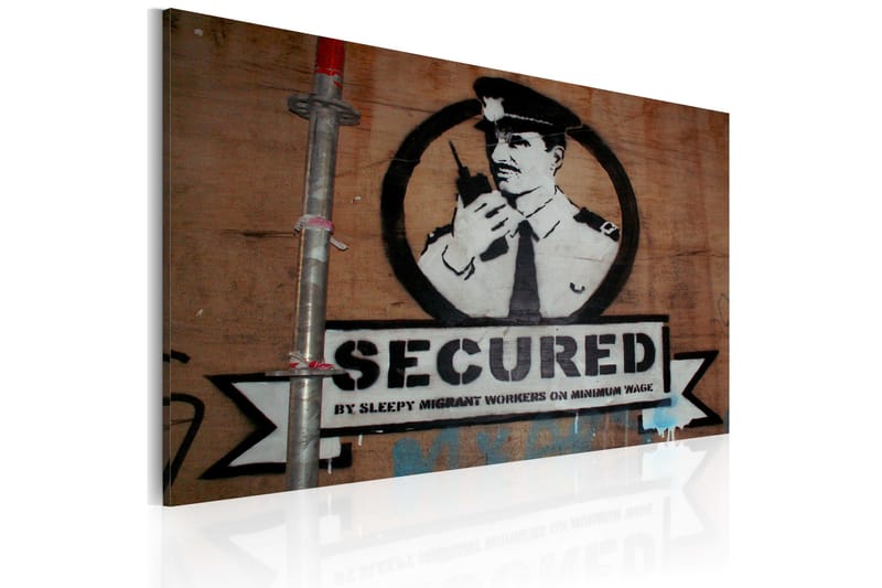Tavla Secured Banksy 60x40 - Artgeist sp. z o. o. - Canvastavla