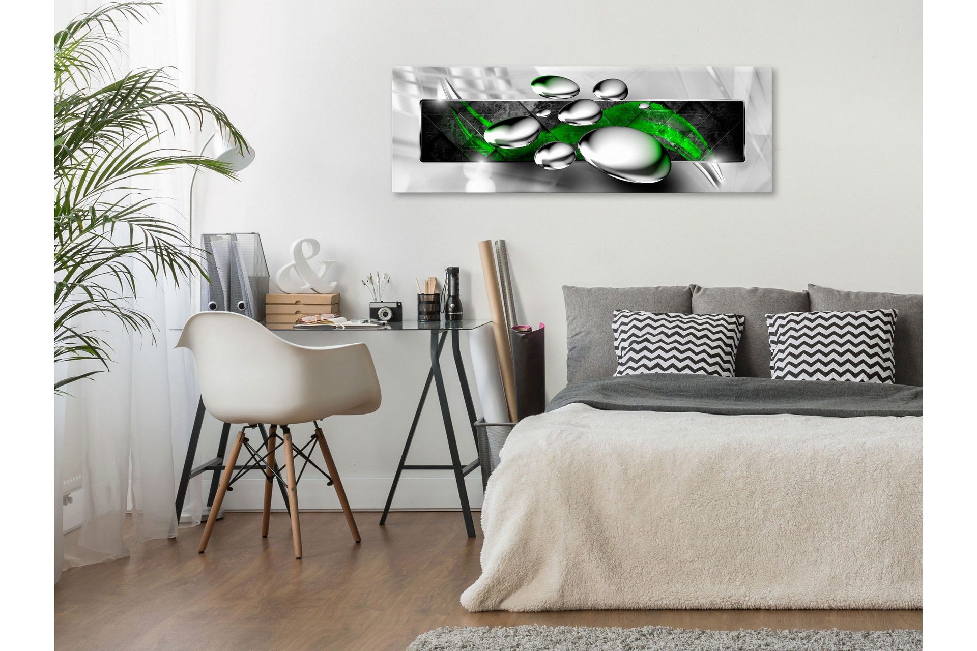 Tavla Shiny Stones (1 Part) Narrow Green 120x40 -