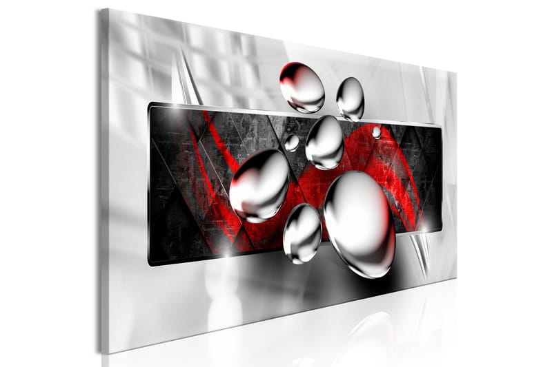 Tavla Shiny Stones (1 Part) Narrow Red 150x50 - Inredning - Tavlor & posters - Canvastavla