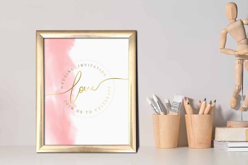 Tavla Sign med Ram Flerfärgad - 23,5x28,5 cm - Inredning - Tavlor & posters - Canvastavla