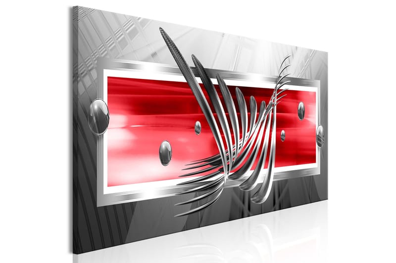 Tavla Silver Wings (1 Part) Narrow Red 120x40 - Inredning - Tavlor & posters - Canvastavla