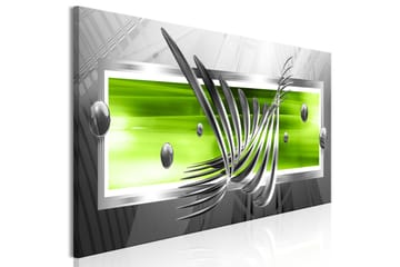 Tavla Silver Wings (1 Part) Narrow Green 150x50 - Inredning - Tavlor & posters - Canvastavla
