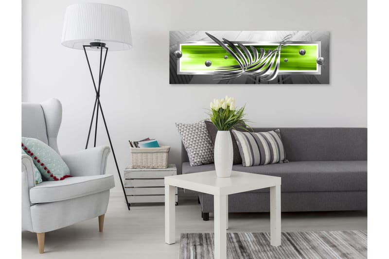 Tavla Silver Wings (1 Part) Narrow Green 150x50 - Inredning - Tavlor & posters - Canvastavla