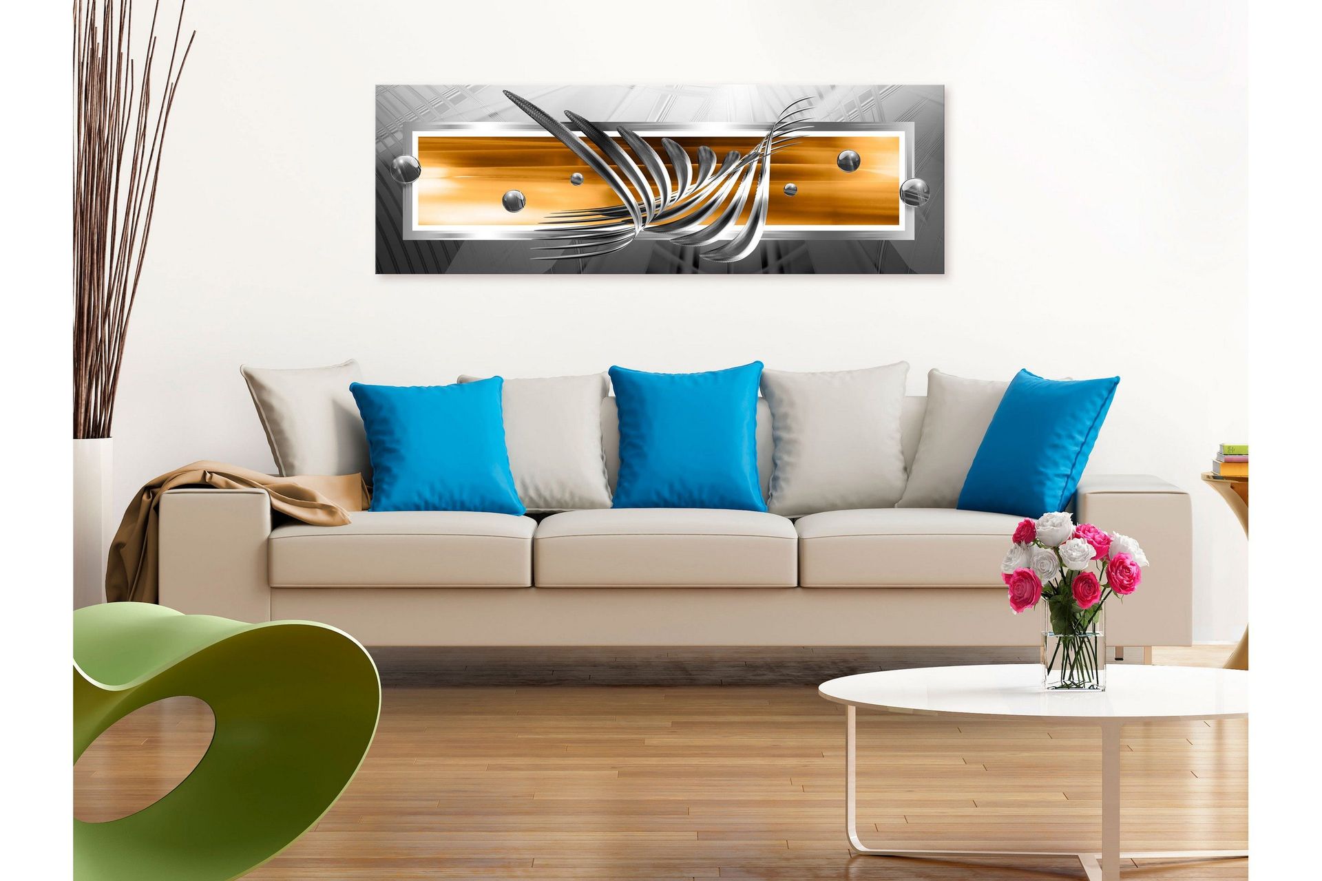 Tavla Silver Wings (1 Part) Narrow Orange 135x45 -
