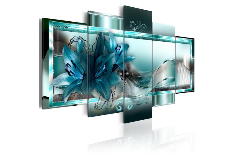 Tavla Sky Blue Lilies 200x100 - Artgeist sp. z o. o. - Canvastavla