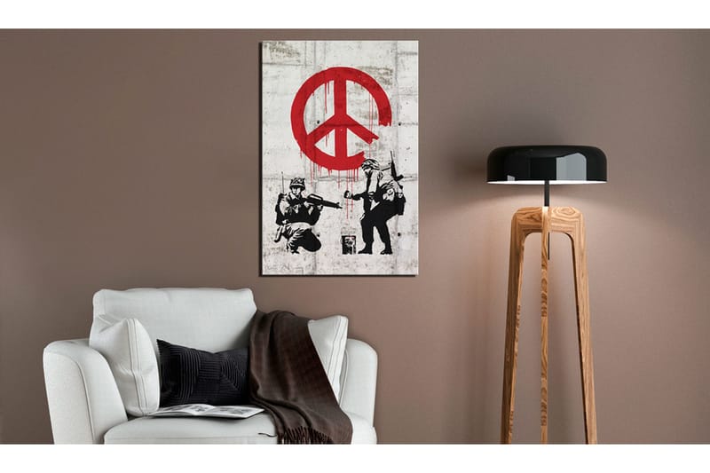 Tavla Soldiers Painting Peace By Banksy VALUE_MISSING_3 80x120 - Inredning - Tavlor & posters - Canvastavla