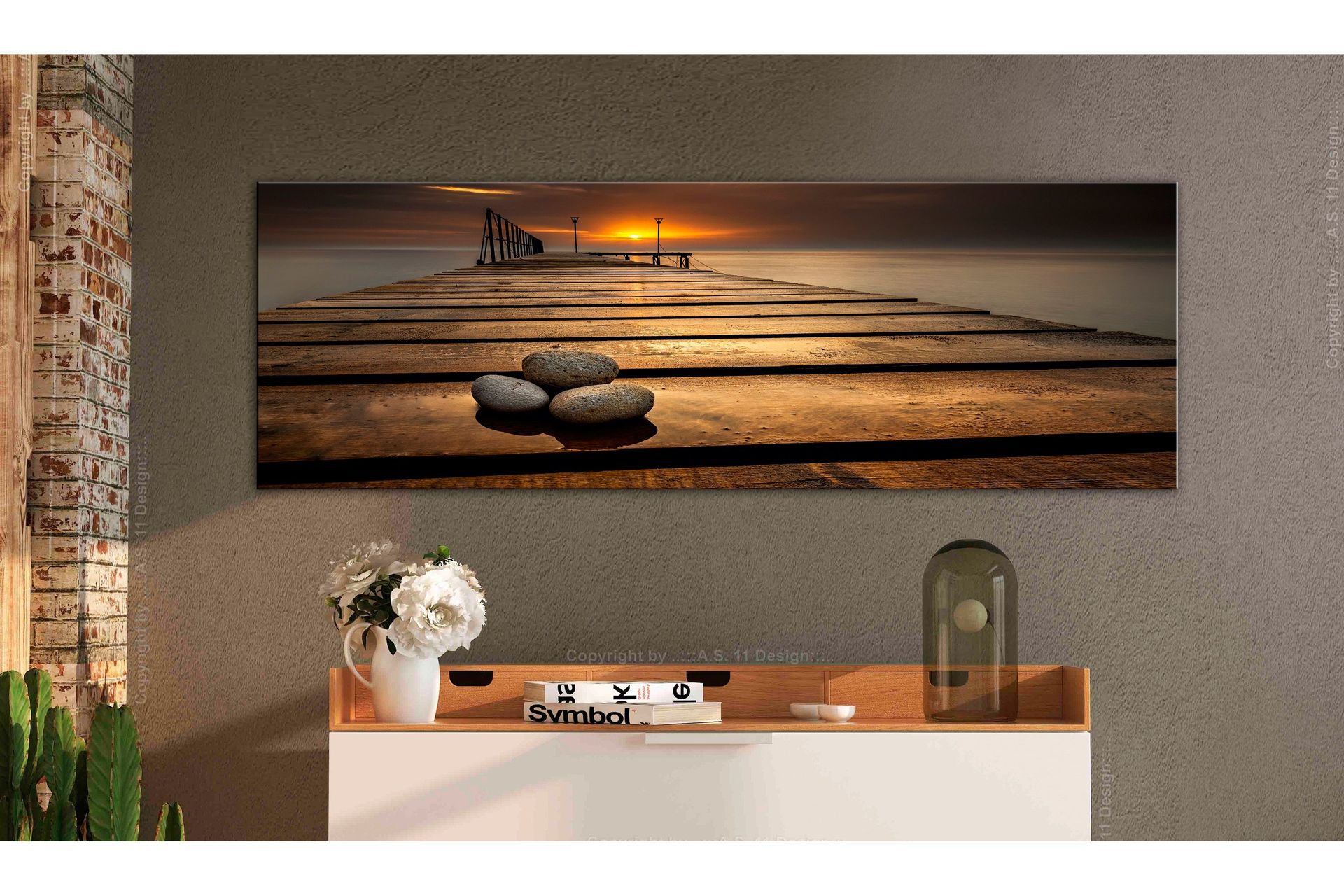 Tavla Stones on the Pier 120x40 -