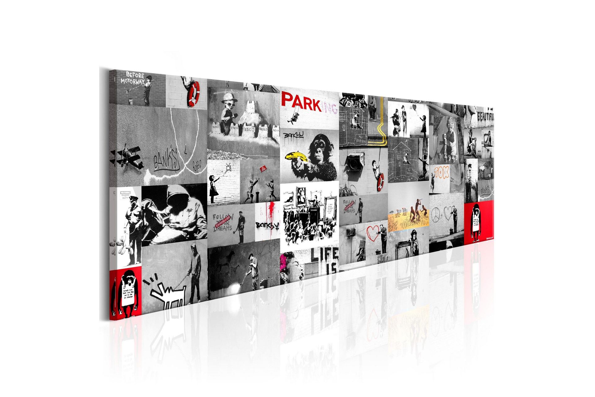 Tavla Street Art Banksy Ii 135x45 cm -
