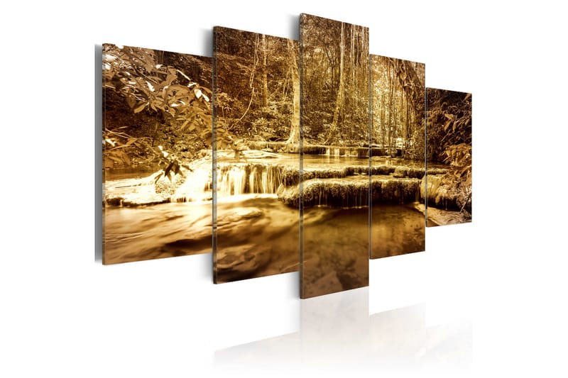 Tavla The Bosom Of Nature Waterfall 100x50 - Artgeist sp. z o. o. - Canvastavla