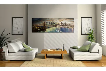 Tavla The East River At Night 135x45 cm - Inredning - Tavlor & posters - Canvastavla