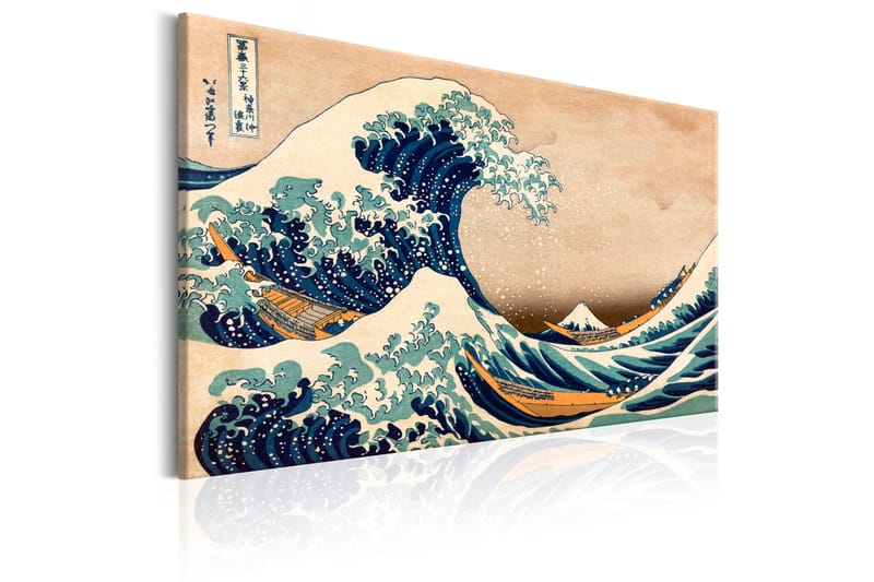 Tavla The Great Wave off Kanagawa (Reproduction) 60x40 - Artgeist sp. z o. o. - Canvastavla
