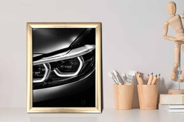 Tavla Transportation med Ram Flerfärgad - 23,5x28,5 cm - Inredning - Tavlor & posters - Canvastavla