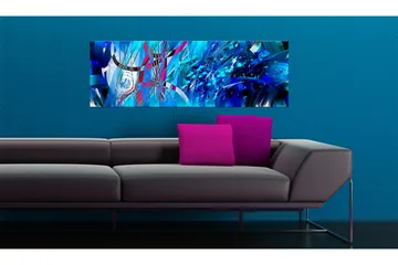Tavla Turquoise Regn 135x45 cm - Inredning - Tavlor & posters - Canvastavla