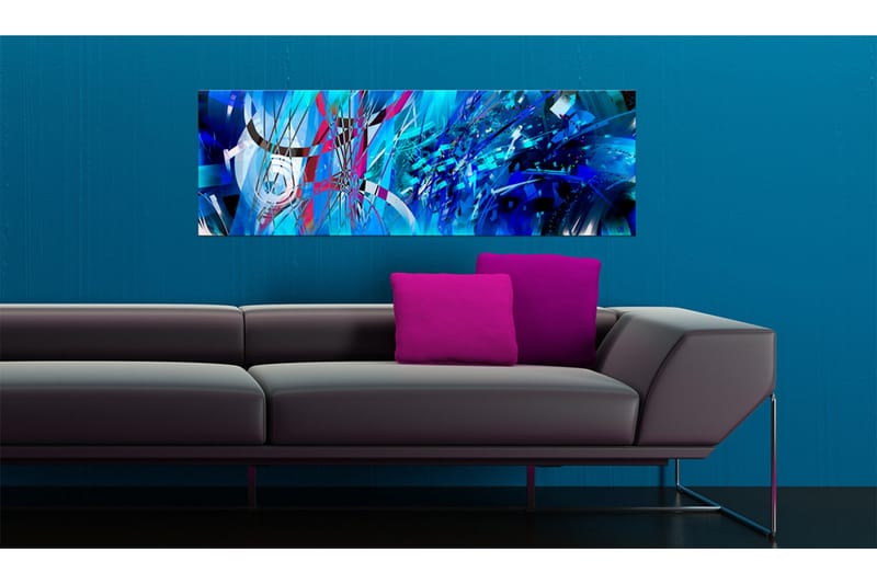 Tavla Turquoise Regn 135x45 cm - Inredning - Tavlor & posters - Canvastavla