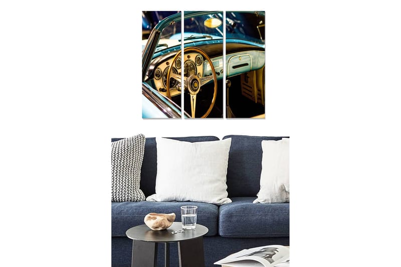 Tavla Vehicle 3-Pack Flerfärgad 20X50 - 20x50 cm - Inredning - Tavlor & posters - Canvastavla