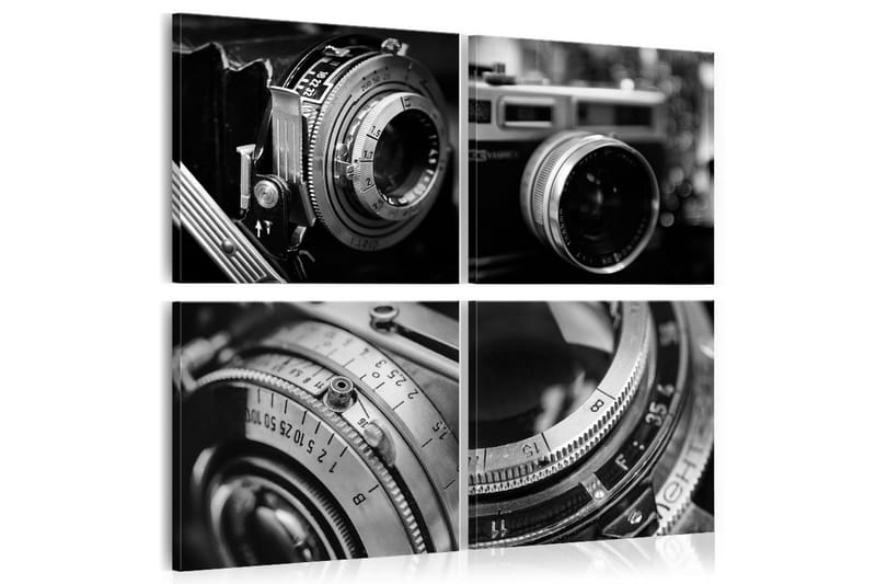 Tavla Vintage Cameras 60x60 - Artgeist sp. z o. o. - Canvastavla