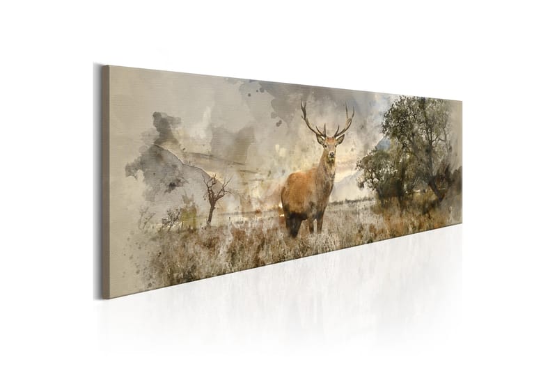 Tavla Watercolour Deer 150x50 - Artgeist sp. z o. o. - Canvastavla