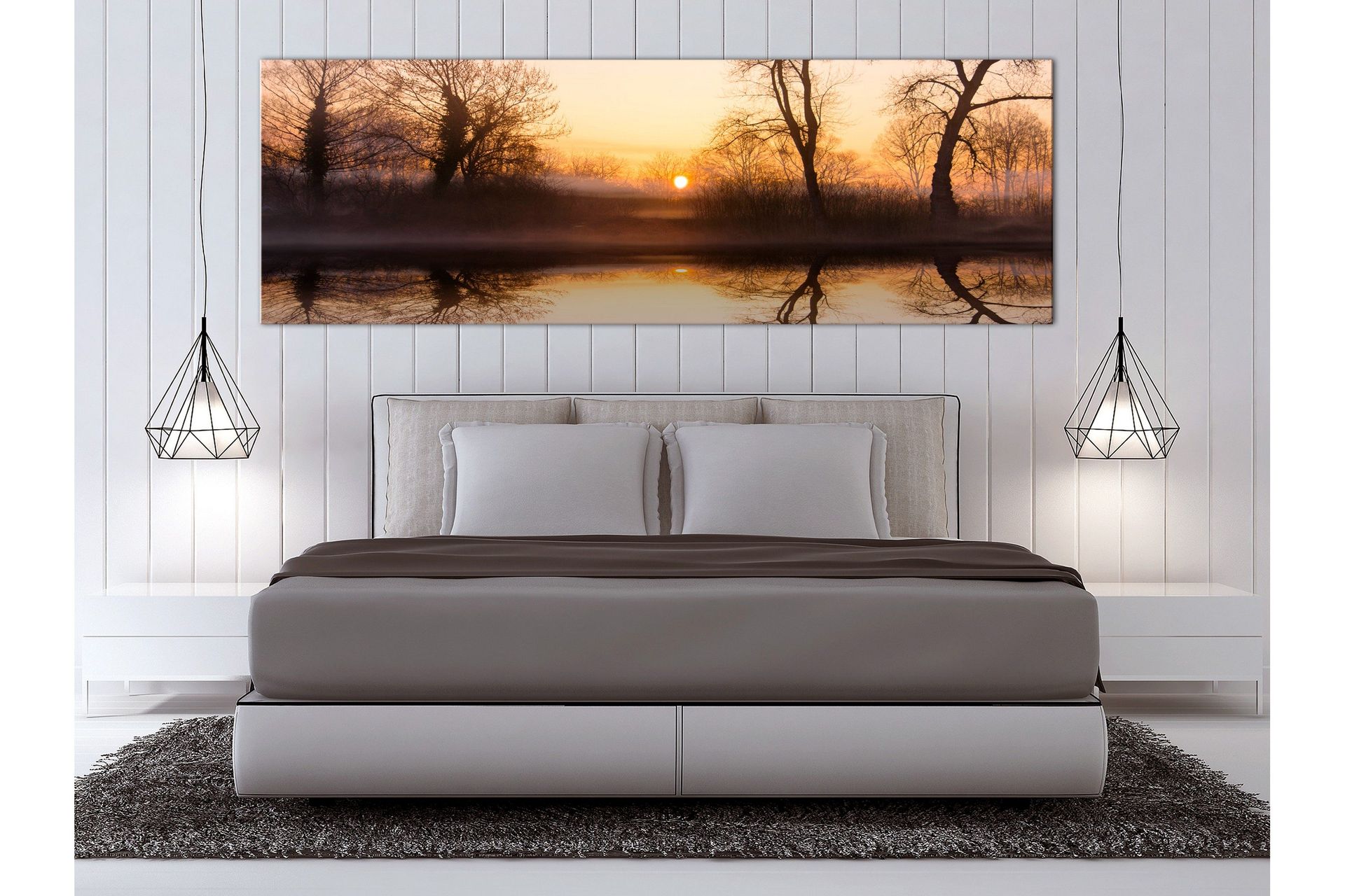 Tavla Winter Sunset (1 Part) Narrow 120x40 -